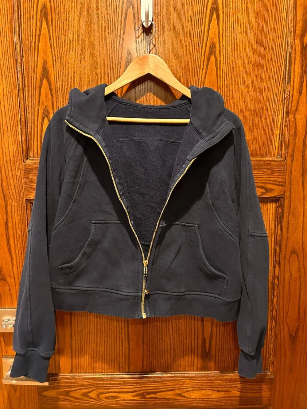 lululemon Scuba Oversized Full-Zip Hoodie in True Navy/Gold